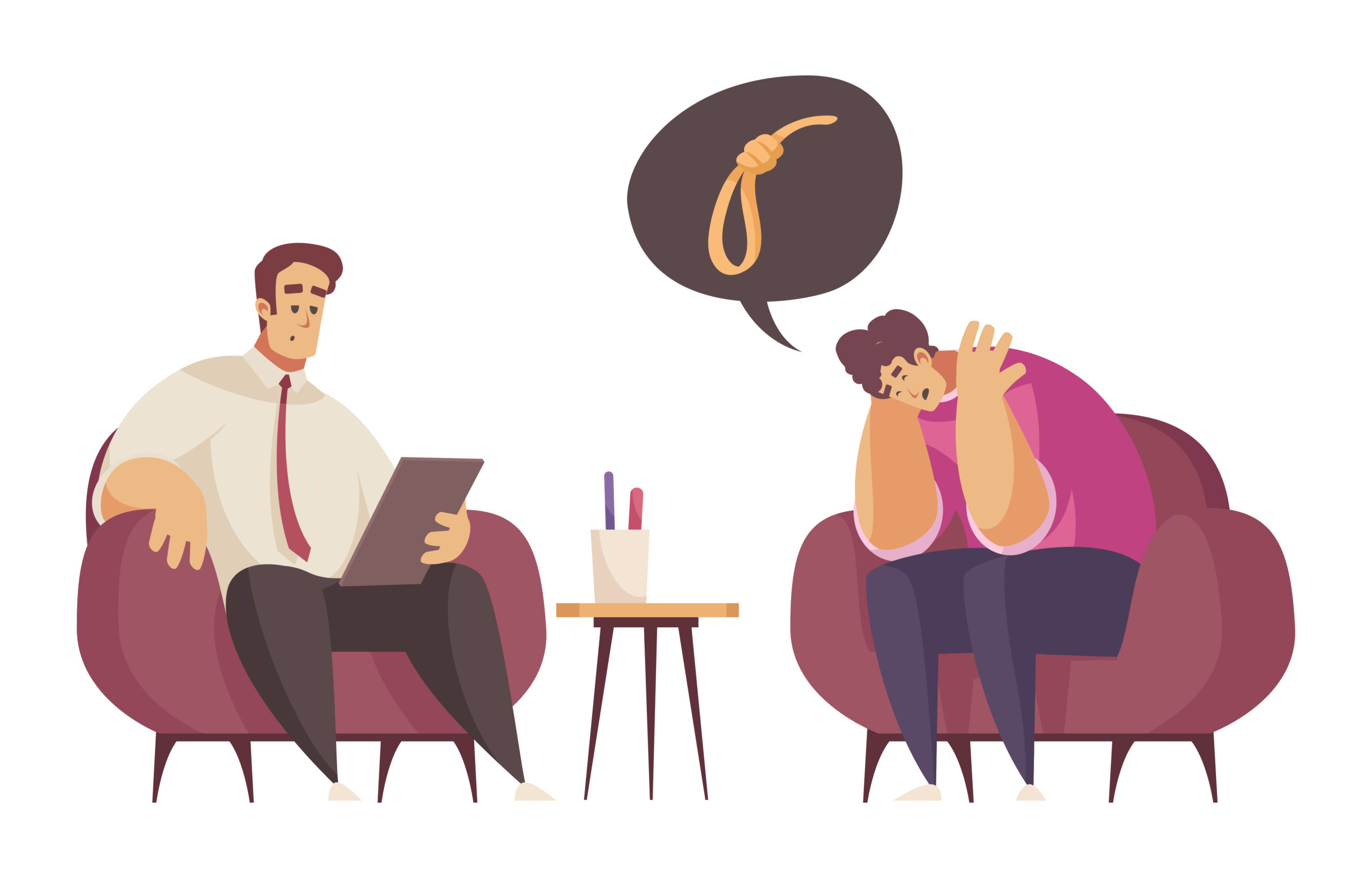 A therapist and a customer in a section