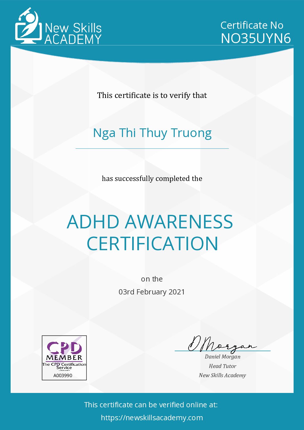 Certificate