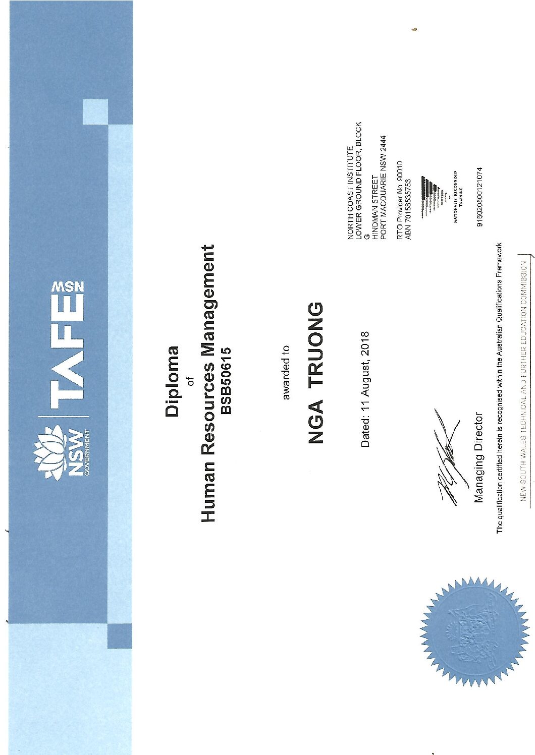 Certificate