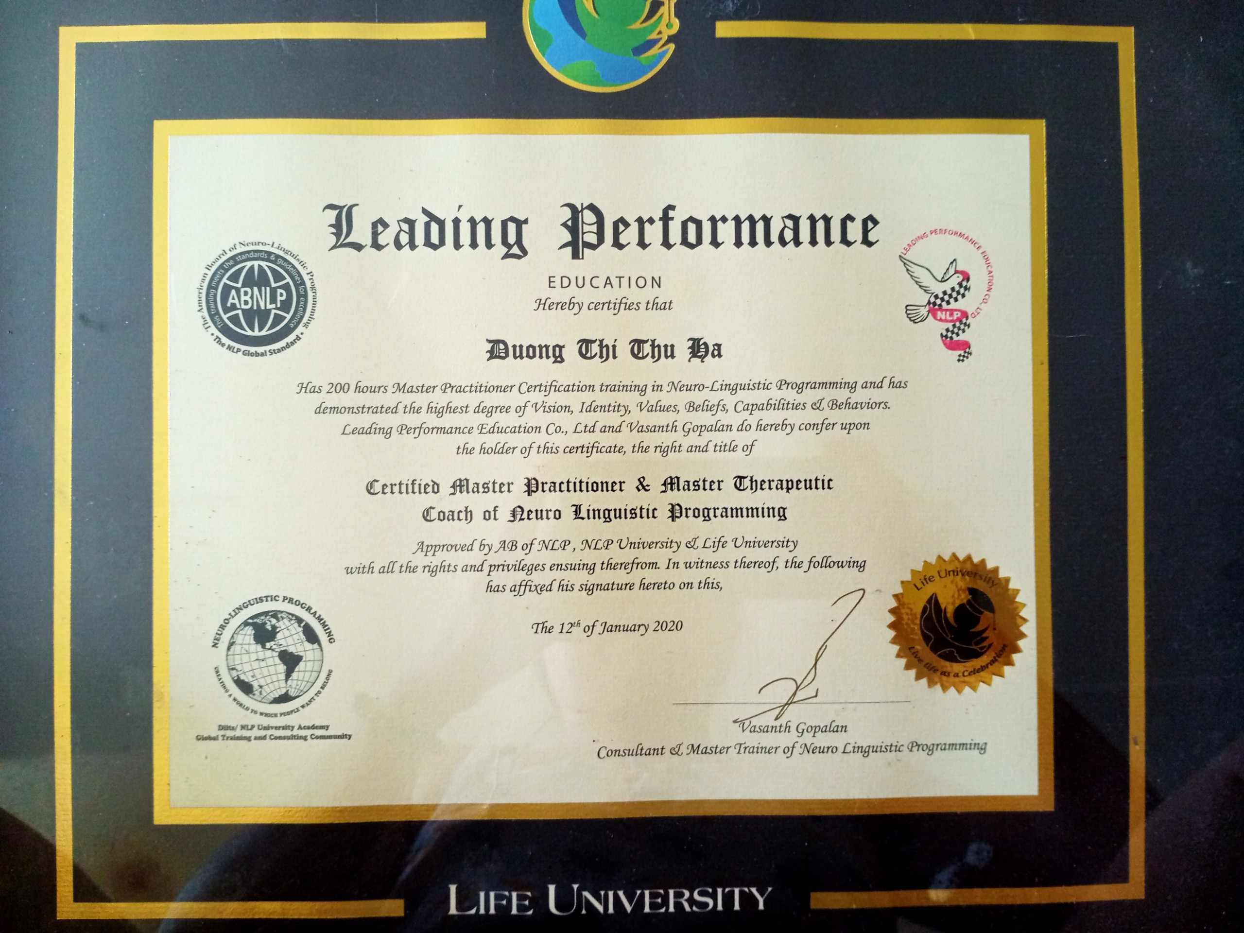 Certificate